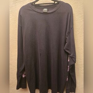 Obey Long Sleeve Graphic Tee Skull Flower Sleeves Streetwear L